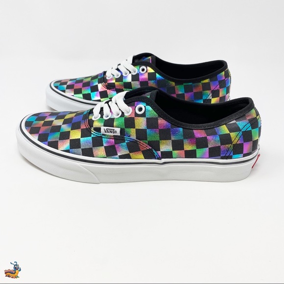 Vans Authentic Iridescent Checkerboard Shoes - Picture 5 of 11